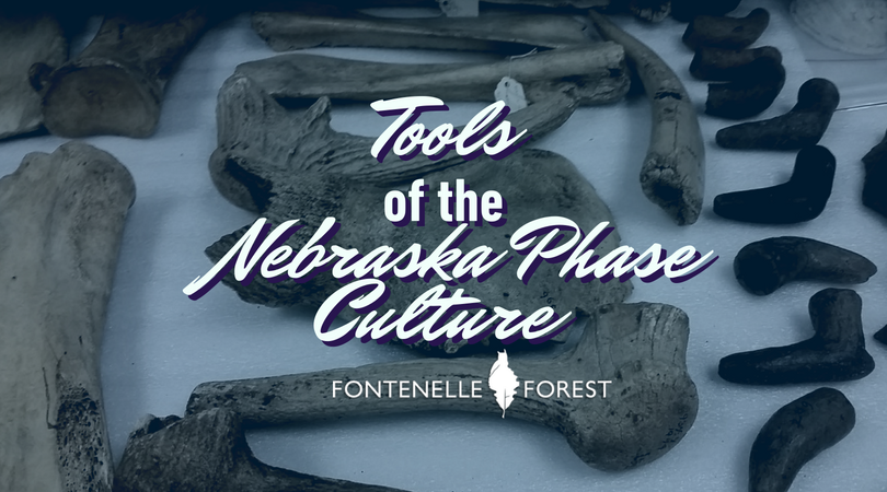 Picture of a table of tools with the text overlay "Tools of the Nebraska phase culture"