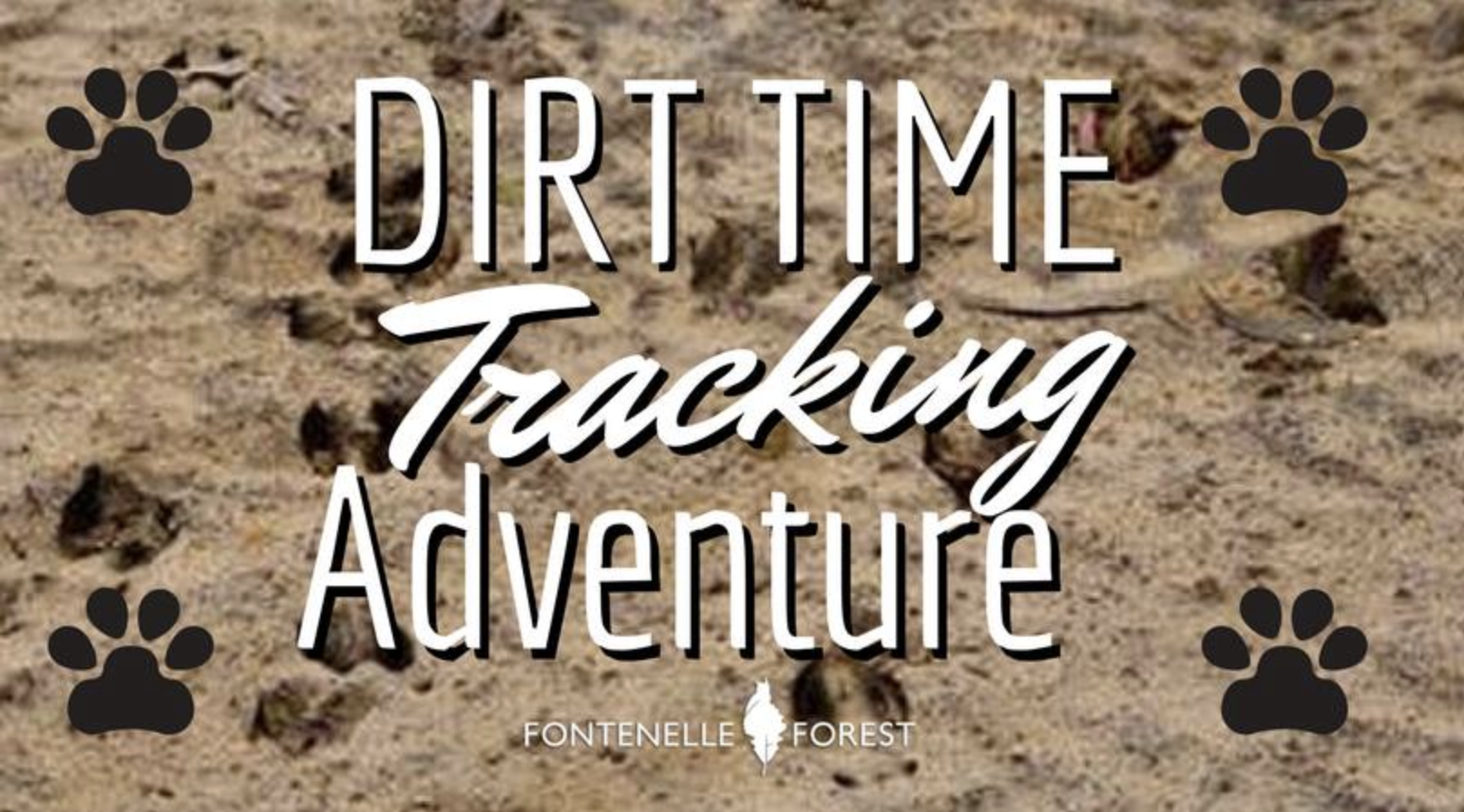 Picture of a dirt landscape with the text overlay " Dirt time tracking adventure"
