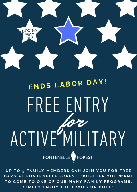 Free Entry for Active Military infographic