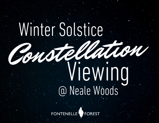 Winter Solstice Constellation Viewing at Neale Woods infographic