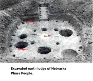 Excavated earth lodge of Nebraska Phase People