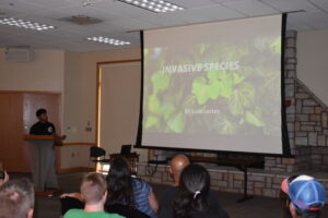 An image of the Fontenelle Forest intern presentations.