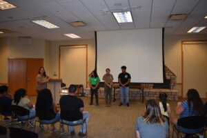 An image of the Fontenelle Forest intern presentations.