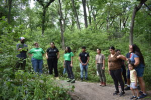 Fontenelle Forest interns on a guided hike.