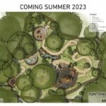 Acorn acres map overlayed by the words "Coming Summer 2023"